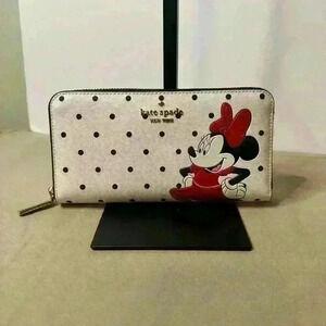 Disney—Kate Spade NY Minnie Mouse Continental Wallet. Polka Dots. NWT